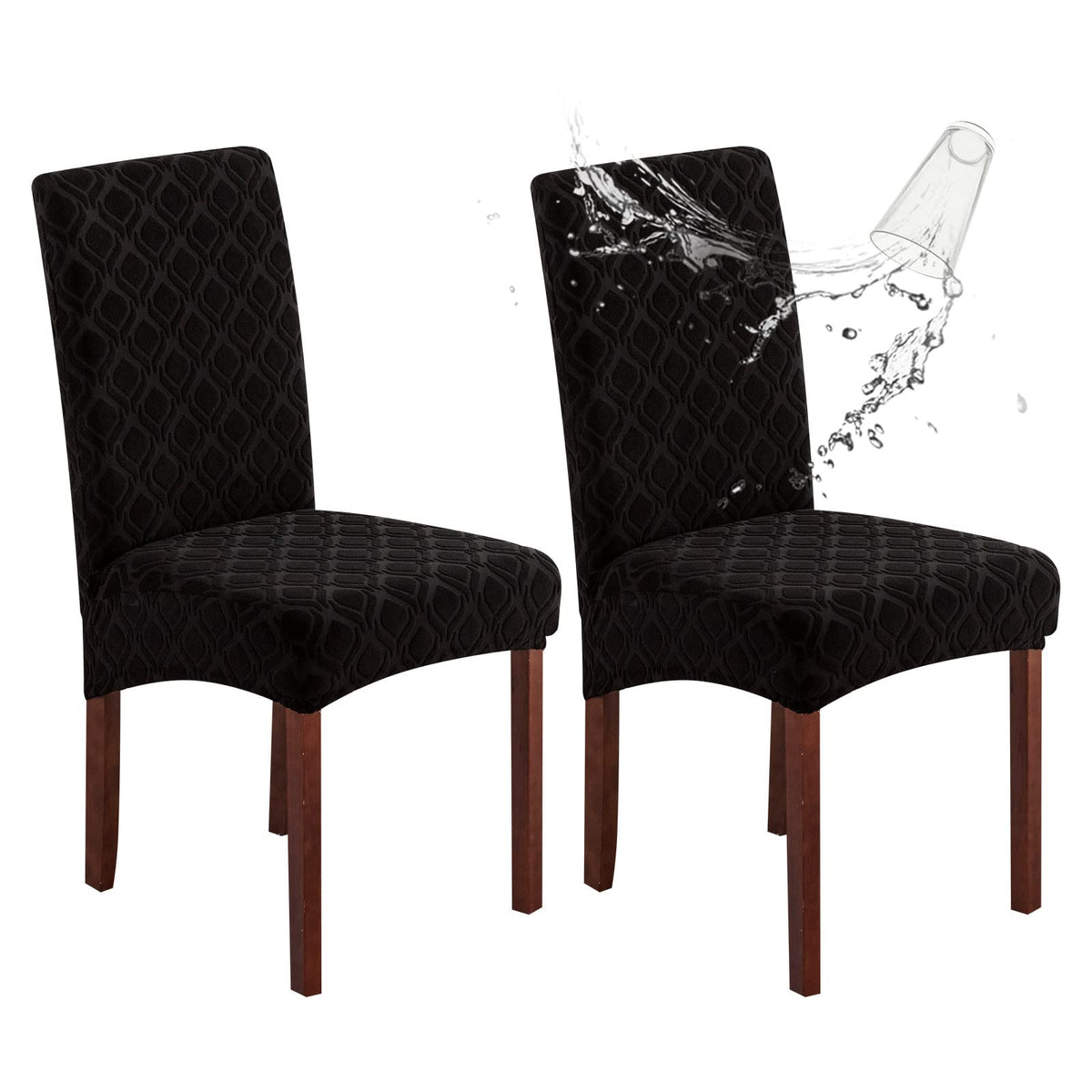 Genina Waterproof Dining Chair Covers Set of 4 Parsons Chair Slipcovers