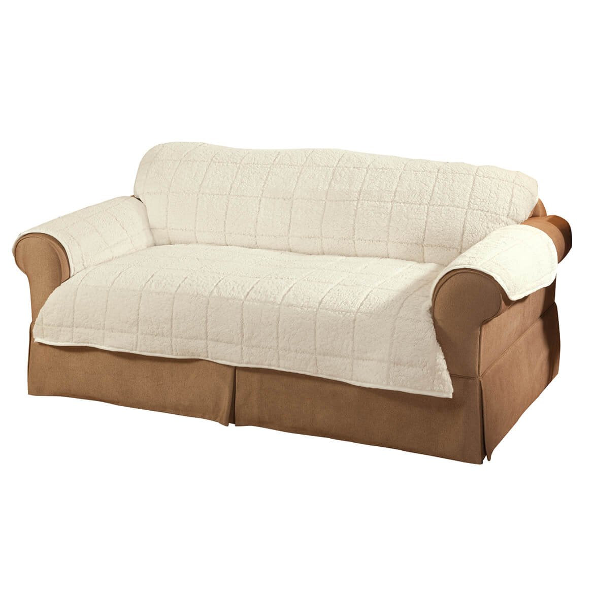 OakRidge Bradley Sherpa Loveseat Protector - Slipcover Burgandy
