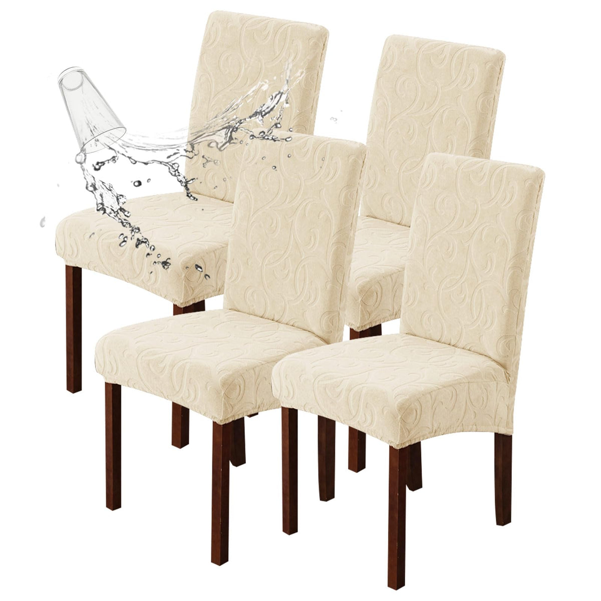 Waterproof Dining Room Chair Covers, Stretch Parsons Chair Slipcovers
