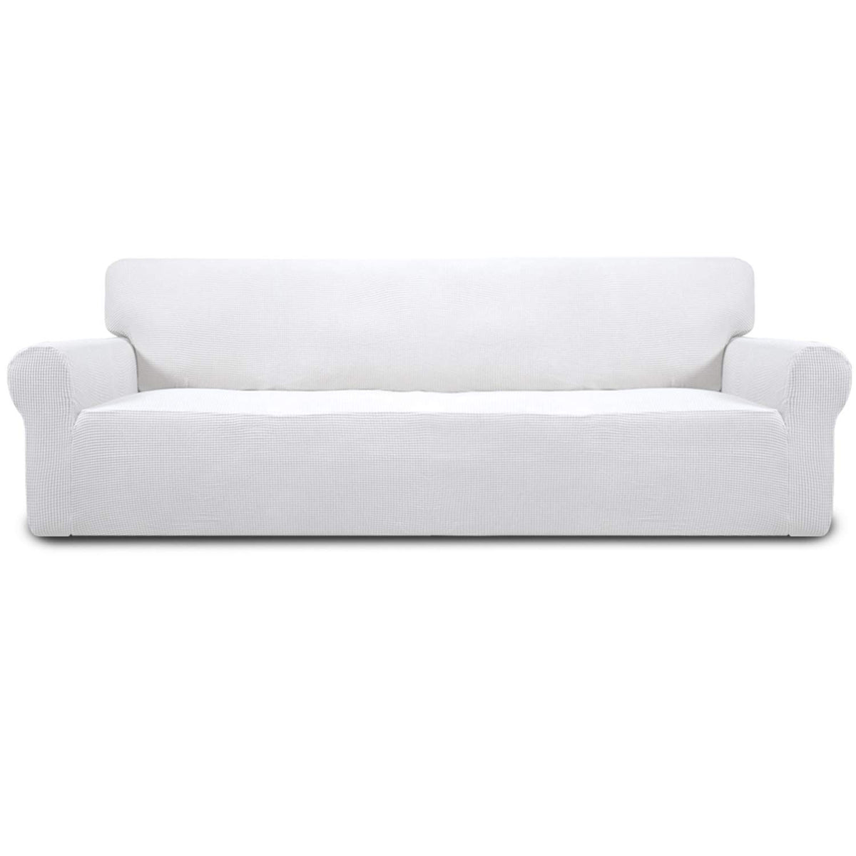 Easy-Going Stretch Loveseat Couch Covers Washable Cream