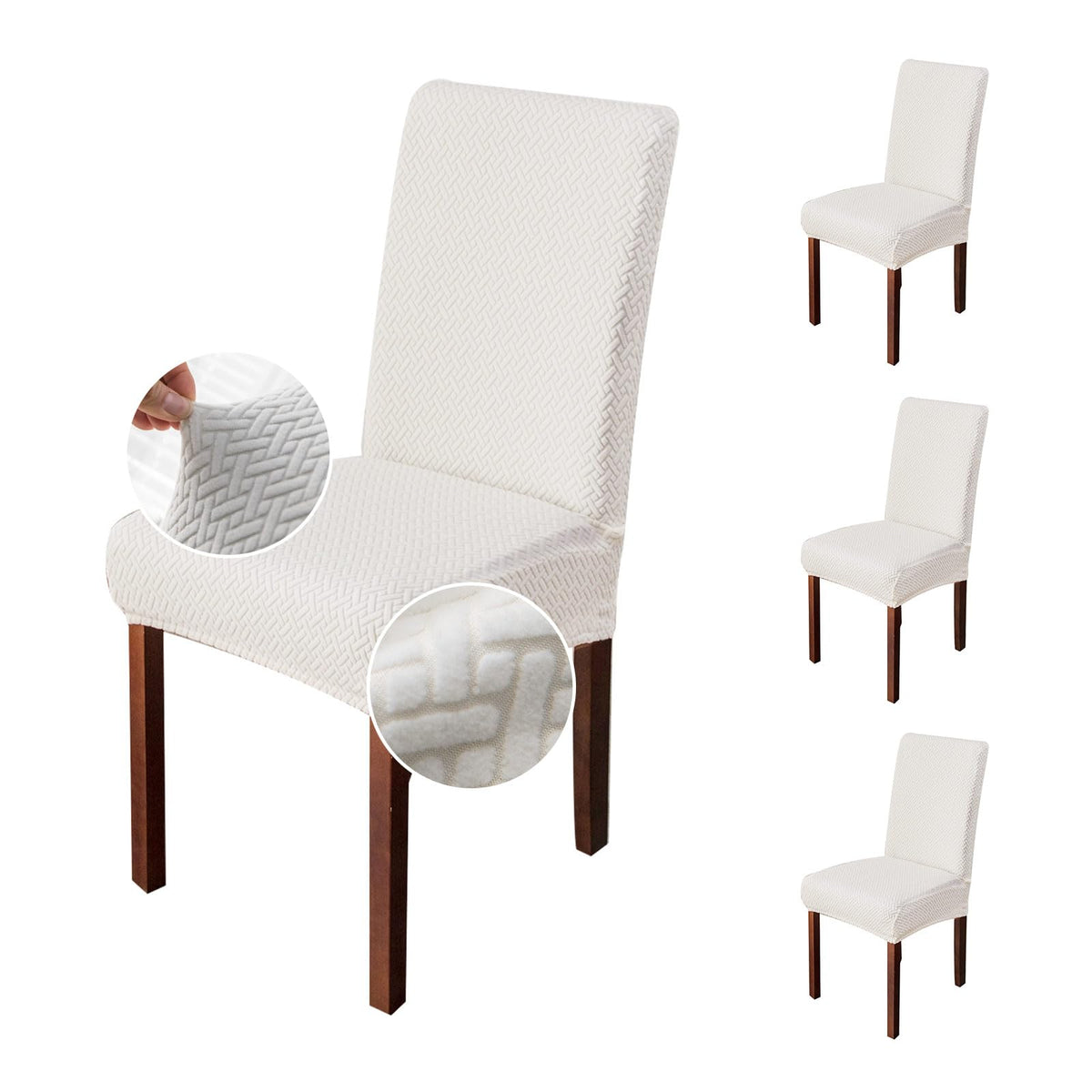 Genina Waterproof Chair Covers for Dining Room Chair Slipcovers Set of 4