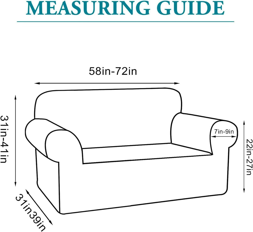 Flamingo P High Stretch One Piece Furniture Protector Sofa Cover for Durable Spandex Stretch Fabric Super Soft Slipcover, 2 Seater, Wine, Loveseat
