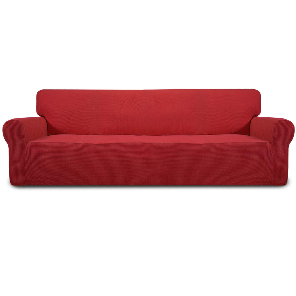 Easy-Going Stretch Loveseat Couch Covers Washable Cream