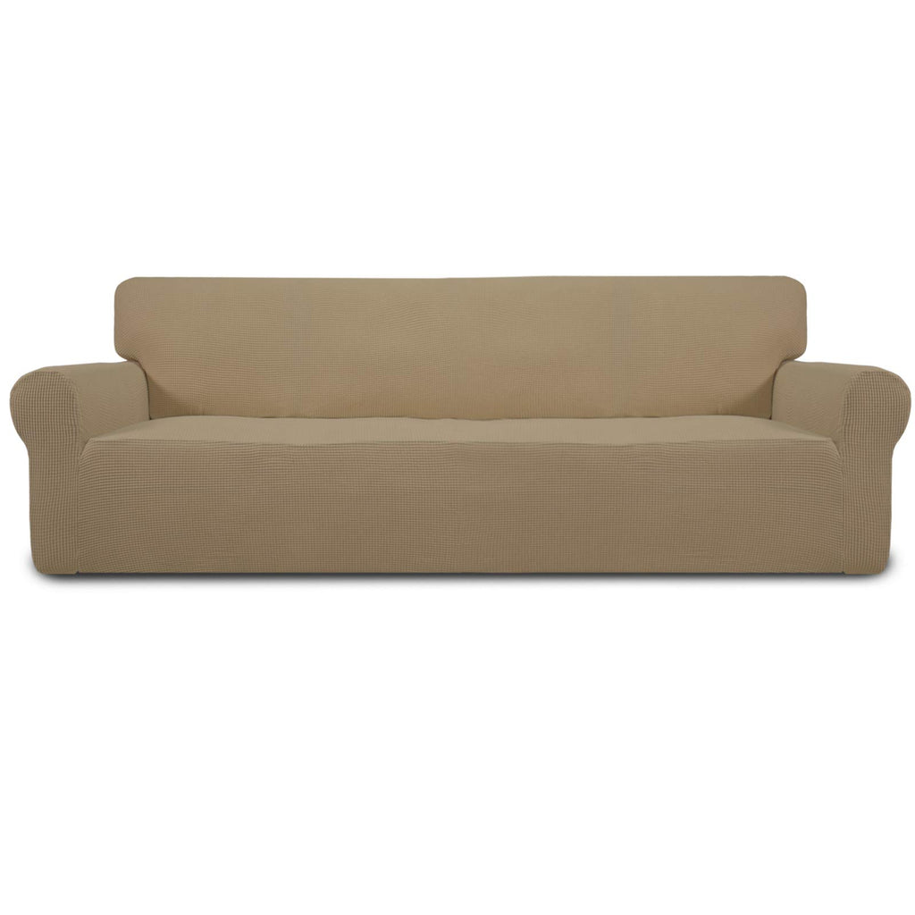 Easy-Going Stretch Loveseat Couch Covers Washable Cream