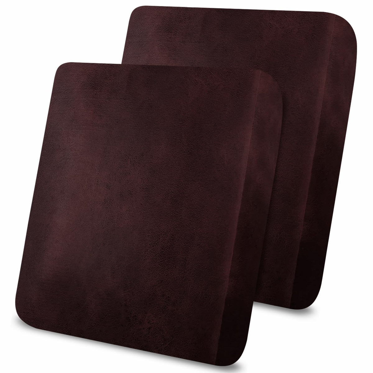 molasofa Leather Look Couch Cushion Covers, Stretch Sofa Cushion Covers for Sectional Armchair Loveseat Protector,Replacement Seat Cushion Slipcovers, Machine Washable (2 Cushion Loveseat, Red)