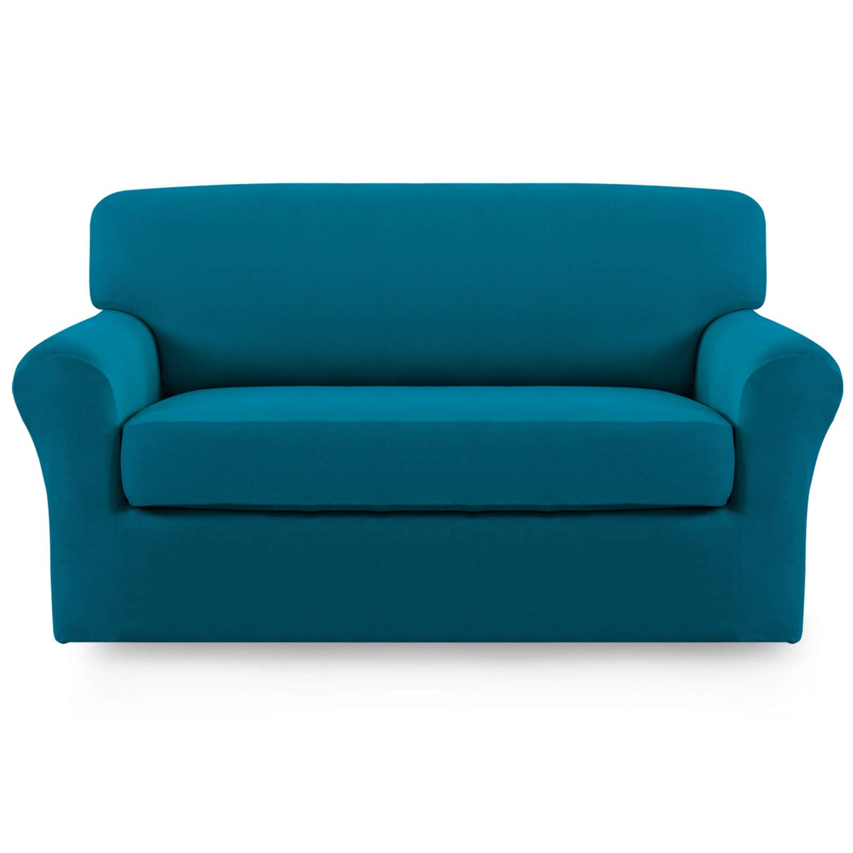 Easy-Going 2 Pieces Stretch Loveseat Couch Sofa Slipcover Washable