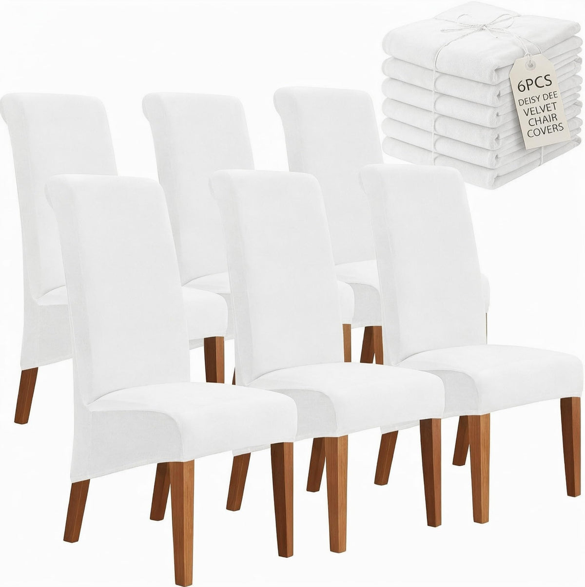 Velvet Dining Chair Covers Set of 2, Extra Large XL Oversized Stretch Parsons Chair Slipcovers for High Back Dining Room Kitchen, Non-Slip Removable Washable Chair Protectors,Khaki