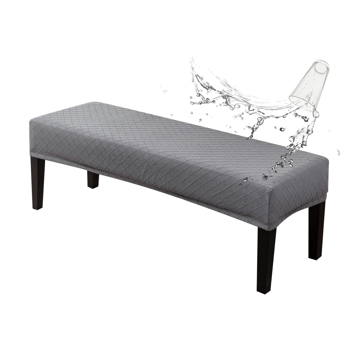 Genina Waterproof Dining Room Bench Covers,Stretch Bench Cover,Beige