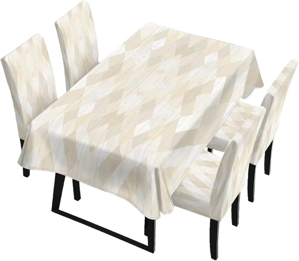 Polynesia Dining Room Chair Cover with Tablecloths 5 Pack, Scratch-Resistant Washable Parsons Chair Slipcovers Removable Table Cloth for Kitchen, Plumeria Floral Monstera Leaf Print Blue