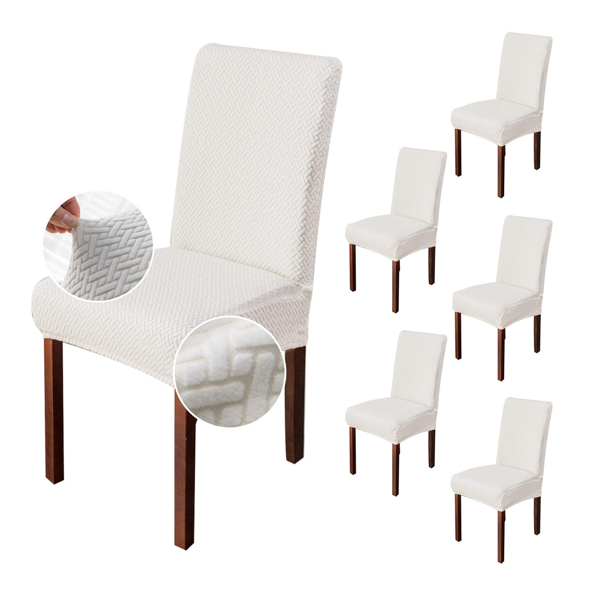 Genina Waterproof Chair Covers for Dining Room Chair Slipcovers Set of 4