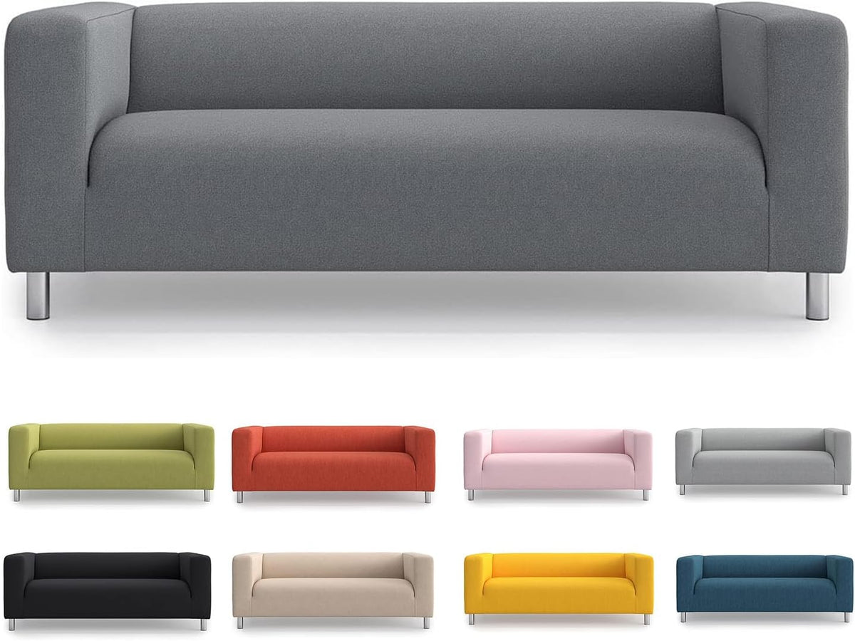 TLYESD Klippan Cover Replacement for IKEA Klippan Loveseat Cover, Klippan Couch Cover,Klippan Sofa Cover Only!(Dark Grey)