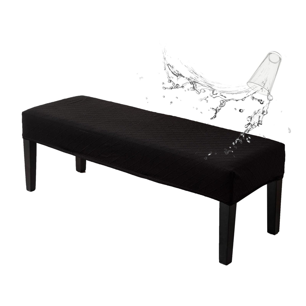 Genina Waterproof Dining Room Bench Covers,Stretch Bench Cover,Beige