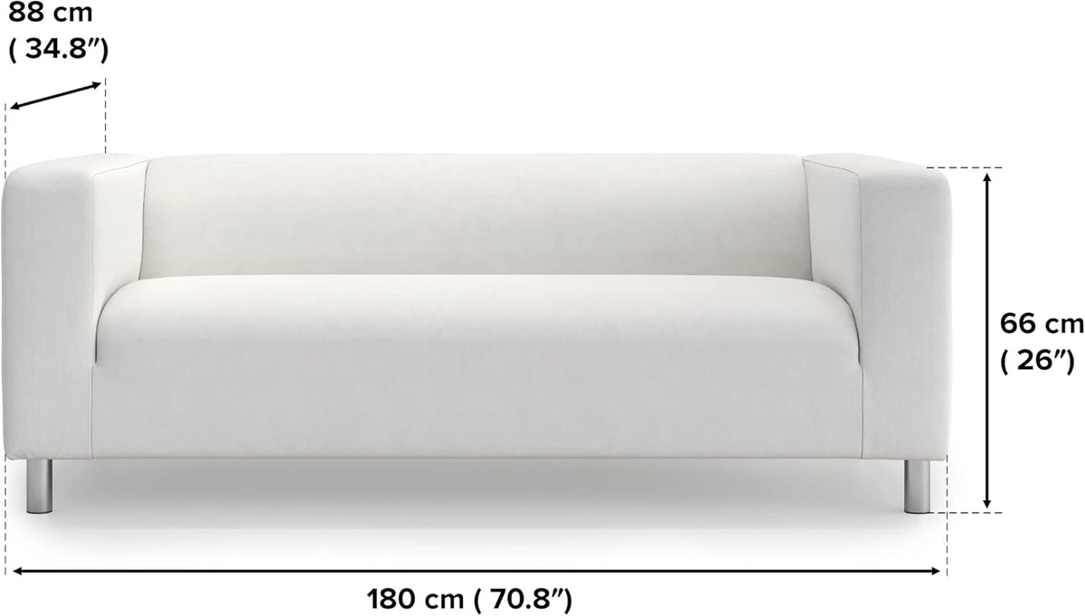 TLYESD Klippan Cover Replacement for IKEA Klippan Loveseat Cover, Klippan Couch Cover,Klippan Sofa Cover Only!(Dark Grey)