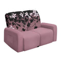 6 Pieces Stretch Recliner Loveseat Covers, Mid-Century Modern Geometric Washable Slipcovers Soft Furniture Protectors with Elastic Bottom for Kids and Pets 2 Seater