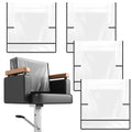 Hoolerry 4 Pcs Salon Chair Cover, Clear Square Chair Protectors, Black Edge
