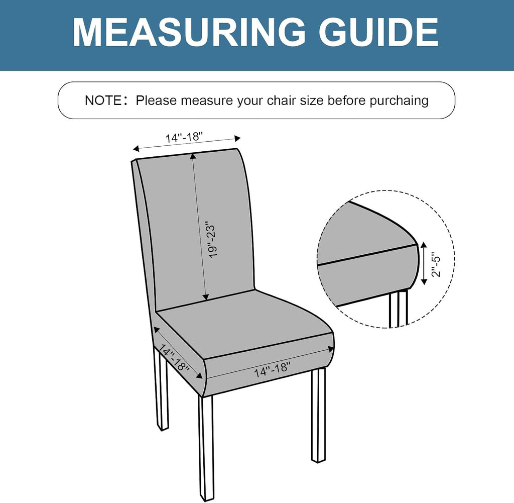 Genina Waterproof Dining Chair Covers Set of 4 Parsons Chair Slipcovers