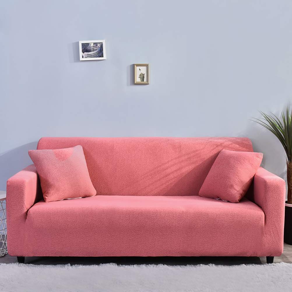 Waterproof Solid Colors Sofa Slipcover, Armchair Loveseat 1/2/3/4 Seater Elastic Seersucker Non Slip Cushion Covers, Durable Wear Resistant Furniture Protection Yolk Yellow 35-55"