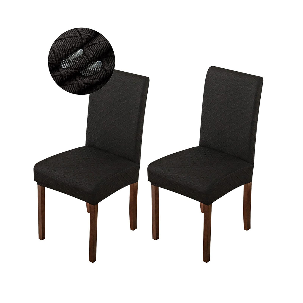 Genina Waterproof Chair Covers for Dining Room Dining Chair Covers Kitchen Parsons Chair Cover (Beige, 4 PCS)