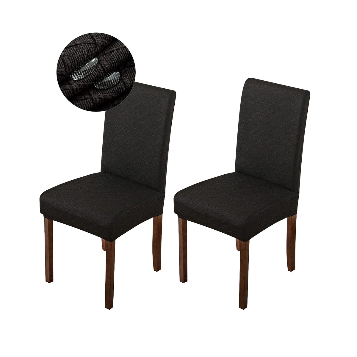Genina Waterproof Chair Covers for Dining Room Dining Chair Covers Kitchen Parsons Chair Cover (Beige, 4 PCS)