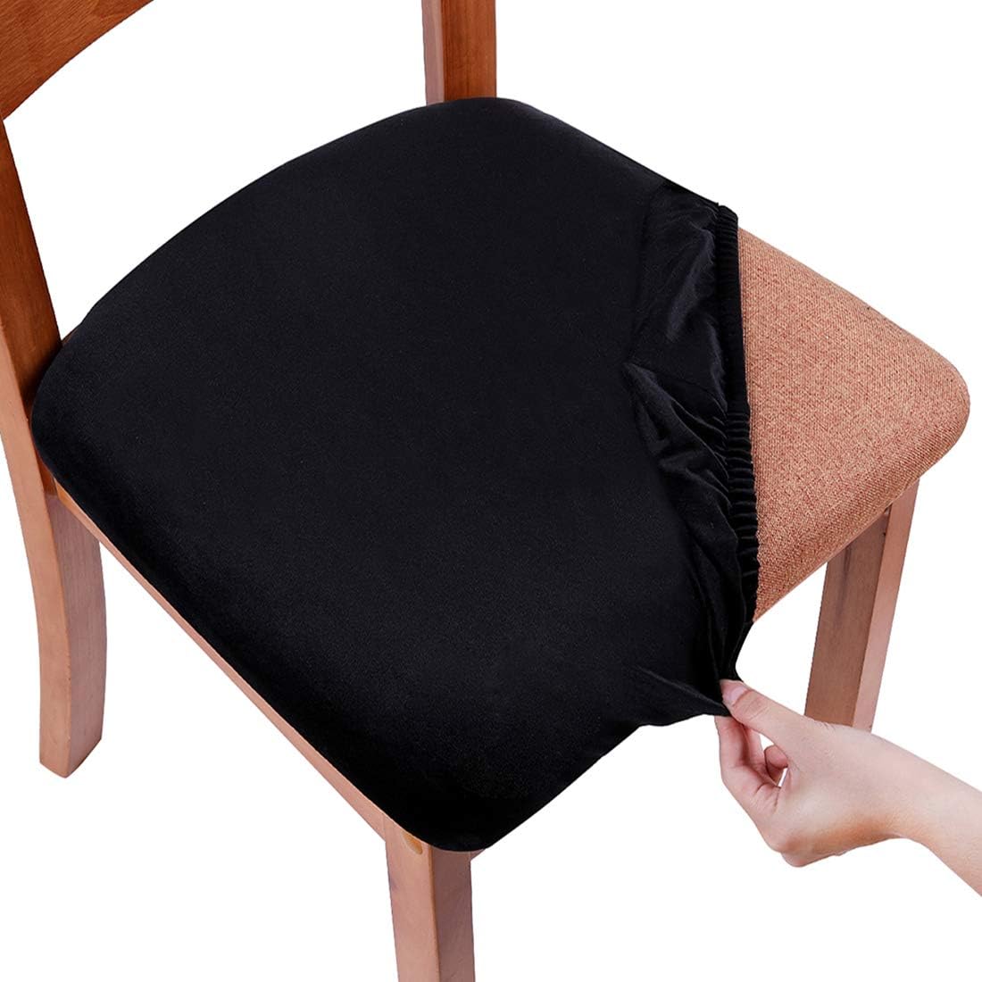 Smiry Velvet Seat Covers for Dining Room Chair Set of 4