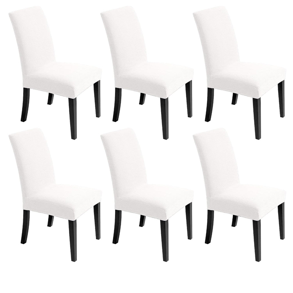 Chair Covers for Dining Room - Stretch Chair Slipcovers for Decorative Seat Protector Armless Removable Washable Elastic Dinner Universal Spandex Solid Chair Slip Covers Set (autumn orange,4)