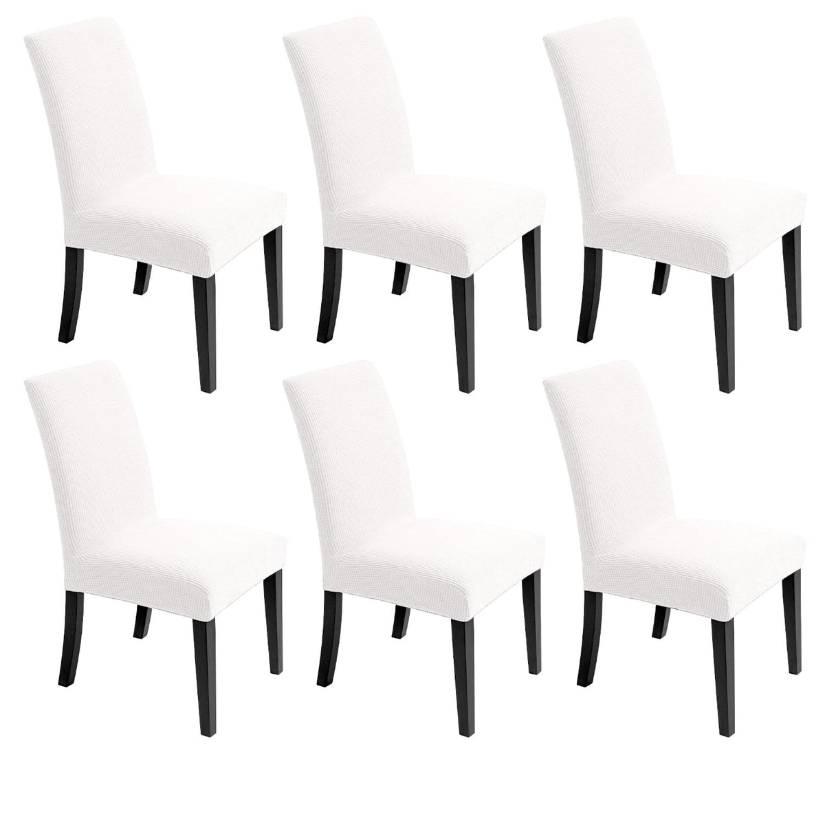 Chair Covers for Dining Room - Stretch Chair Slipcovers for Decorative Seat Protector Armless Removable Washable Elastic Dinner Universal Spandex Solid Chair Slip Covers Set (autumn orange,4)