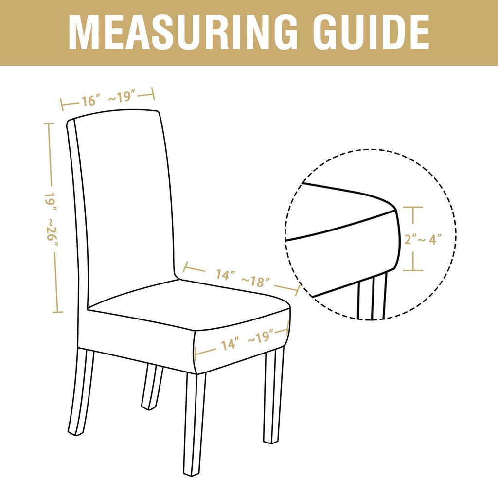 H.VERSAILTEX Dining Chair Covers Velvet Stretch Chair Covers for Dining Room Set of 6 Parson Chair Slipcovers Chair Protectors Covers, Soft Thick Solid Velvet Fabric Washable, Ivory