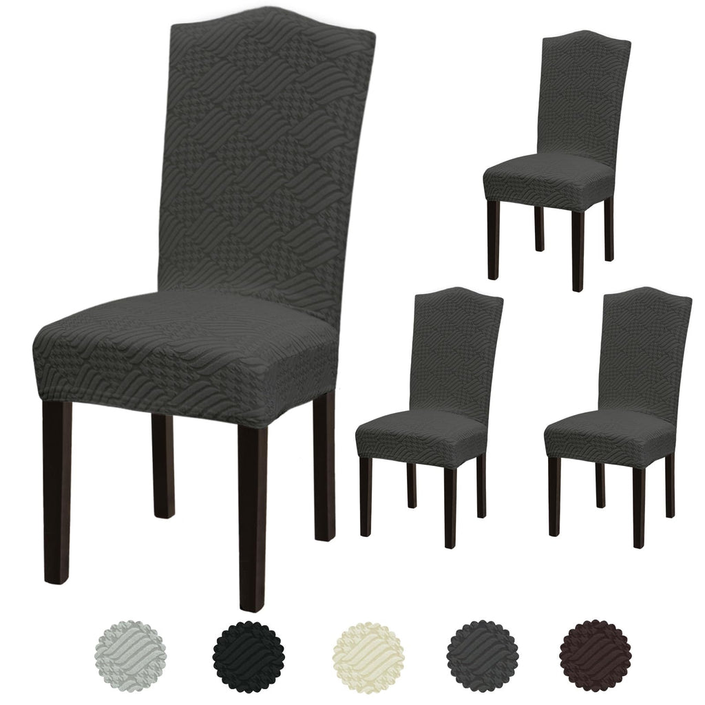Stretch Dining Room Chair Covers Set of 6, Removable Washable Chair Covers for Dining Chairs,Dining Room, Hotel, Ceremony