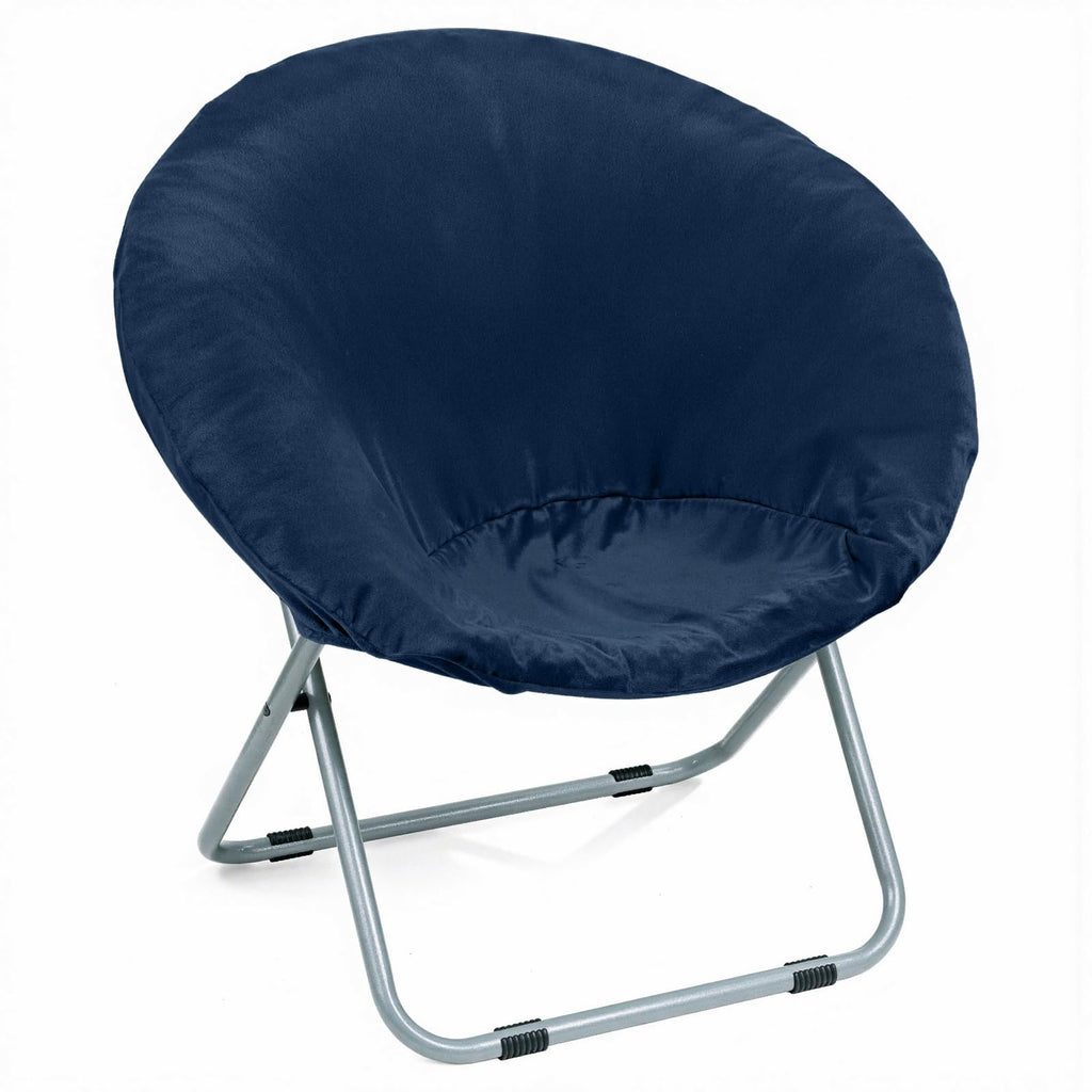 Velvet Stretch Saucer Chair Cover, Round Moon Chair Cover for Adults & Kids