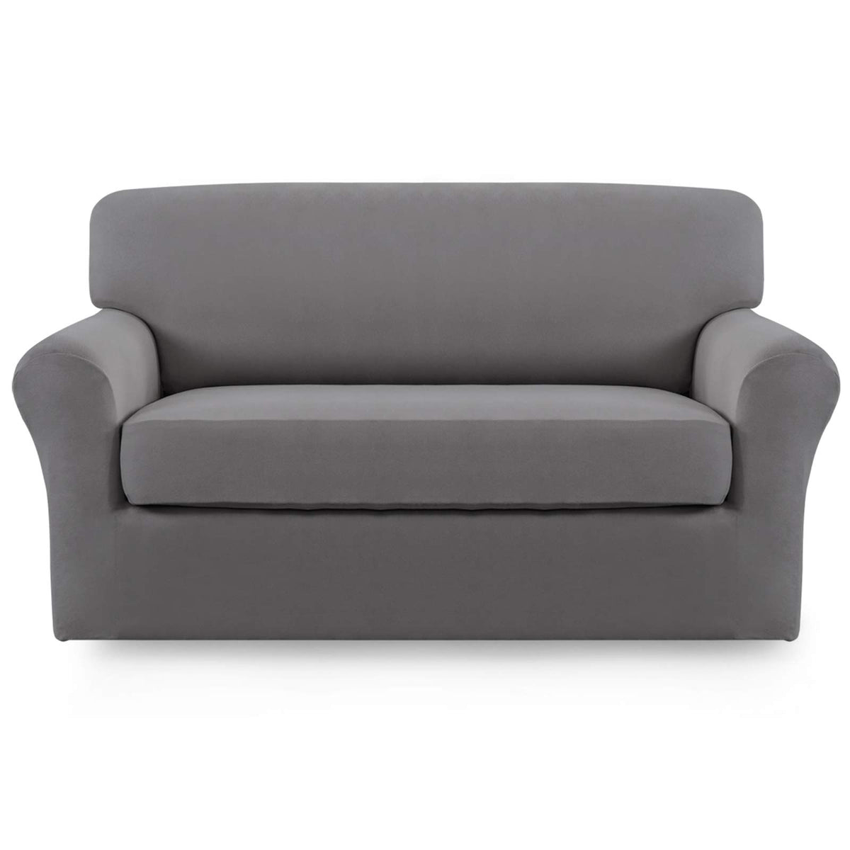 Easy-Going 2 Pieces Stretch Loveseat Couch Sofa Slipcover Washable