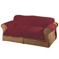 OakRidge Bradley Sherpa Loveseat Protector - Slipcover Burgandy