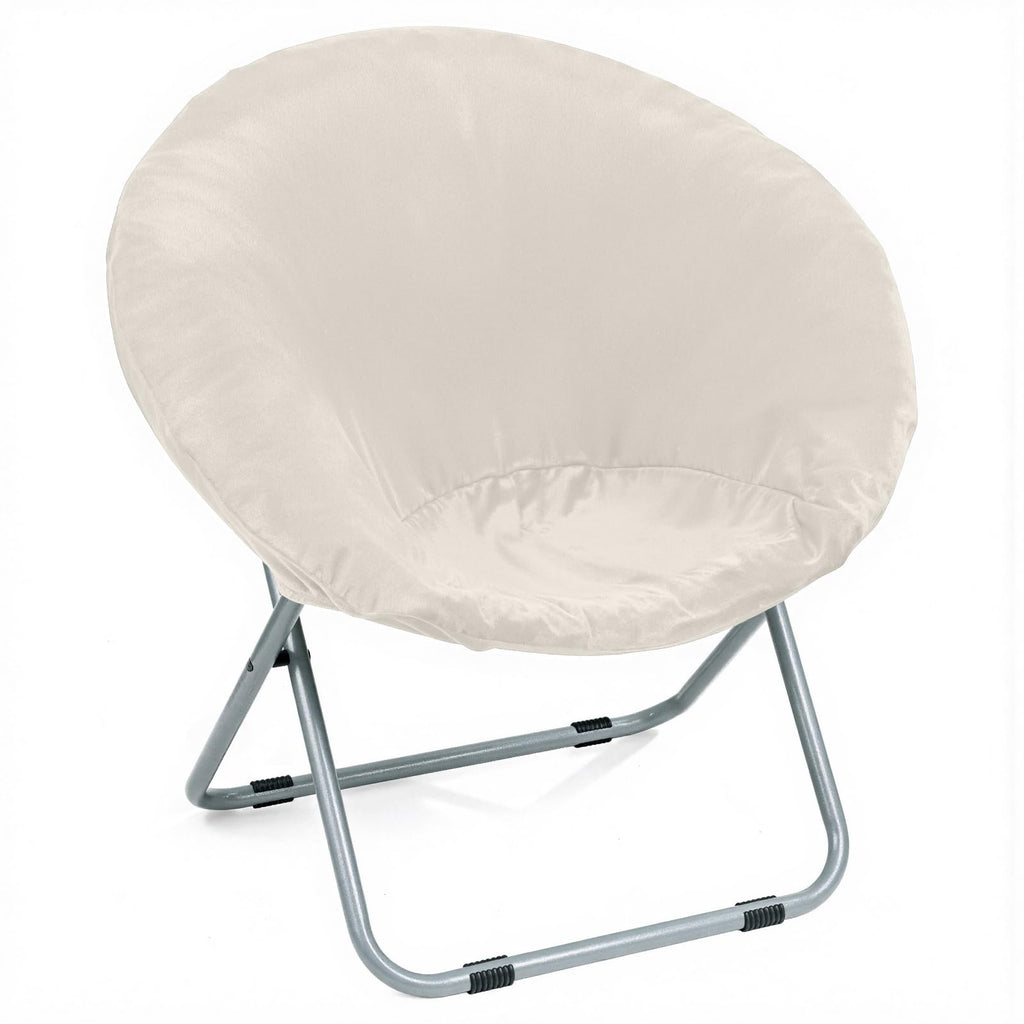Velvet Stretch Saucer Chair Cover, Round Moon Chair Cover for Adults & Kids