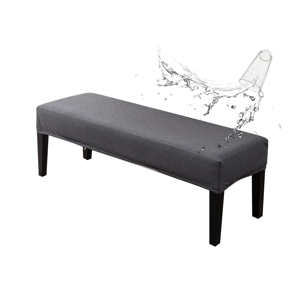 Genina Waterproof Dining Room Bench Covers,Stretch Bench Cover,Beige