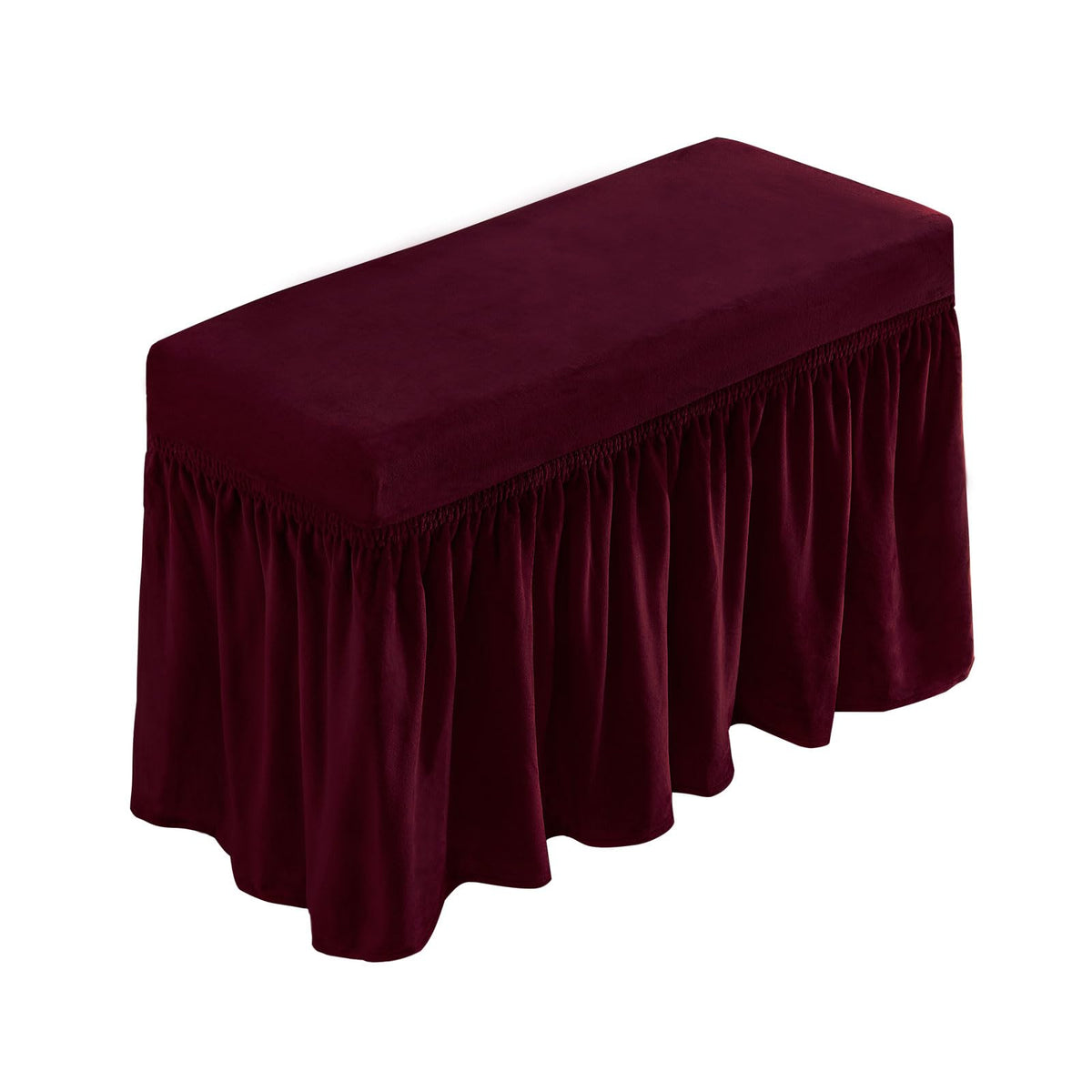 NICEEC Spandex Dining Bench Cushion Cover Bench Covers Stretch with Skirt