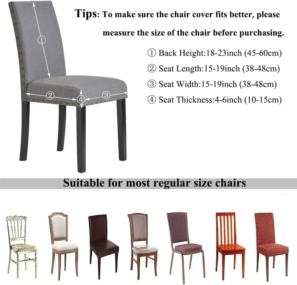 HZDHCLH Dining Chair Covers Set of 4 Stretch Chair Slipcovers Washable