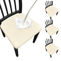 Waterproof Dining Chair Seat Covers Set of 6, Stretch Removable Dining Room Seat Covers for Dining Chairs, Kitchen, Hotel, Party