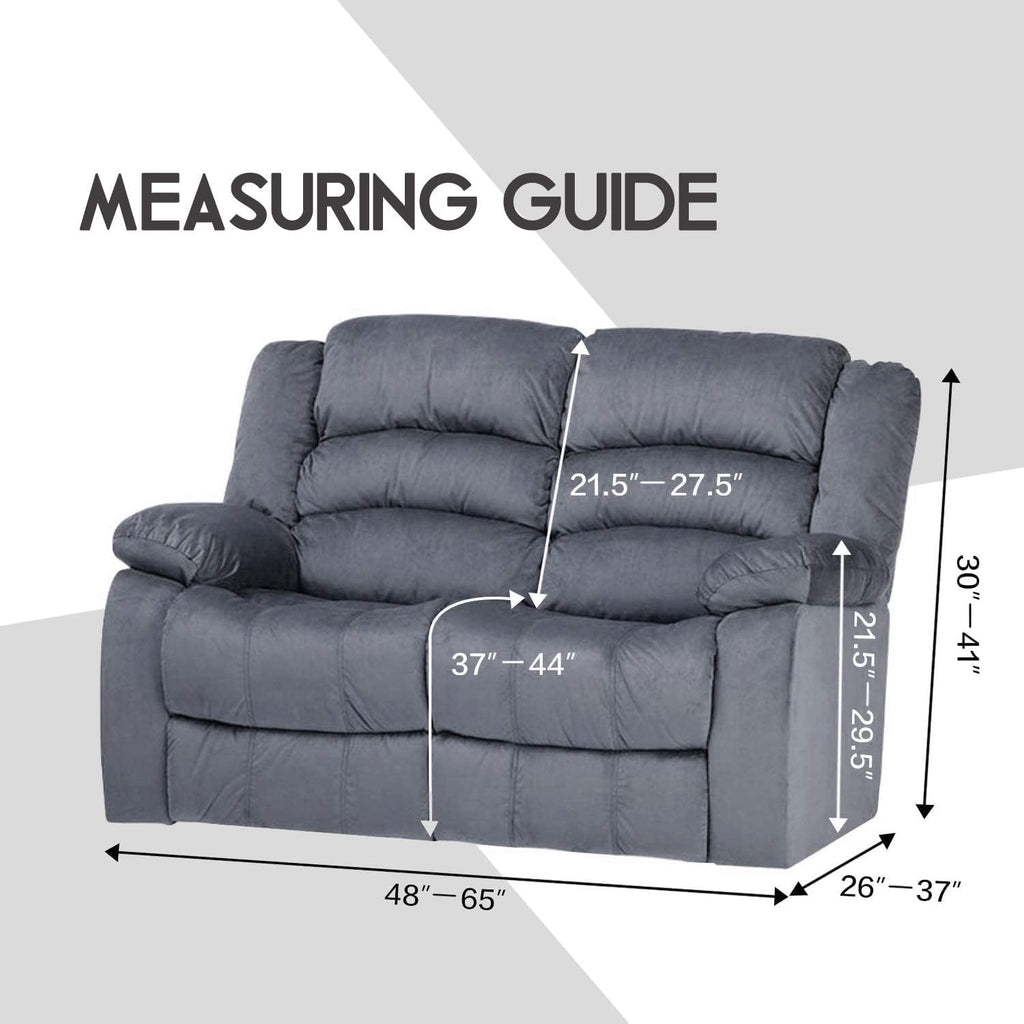 ULTICOR Jacquared Design, Reclining Loveseat Slipcover, 48" - 65" L, 2 Seat 6-Piece Recliner Cover, Washable (Retro Green)