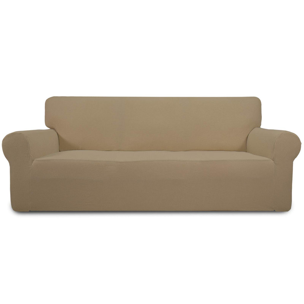 Easy-Going Stretch Loveseat Couch Covers Washable Cream