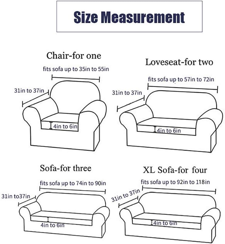 Waterproof Solid Colors Sofa Slipcover, Armchair Loveseat 1/2/3/4 Seater Elastic Seersucker Non Slip Cushion Covers, Durable Wear Resistant Furniture Protection Yolk Yellow 35-55"