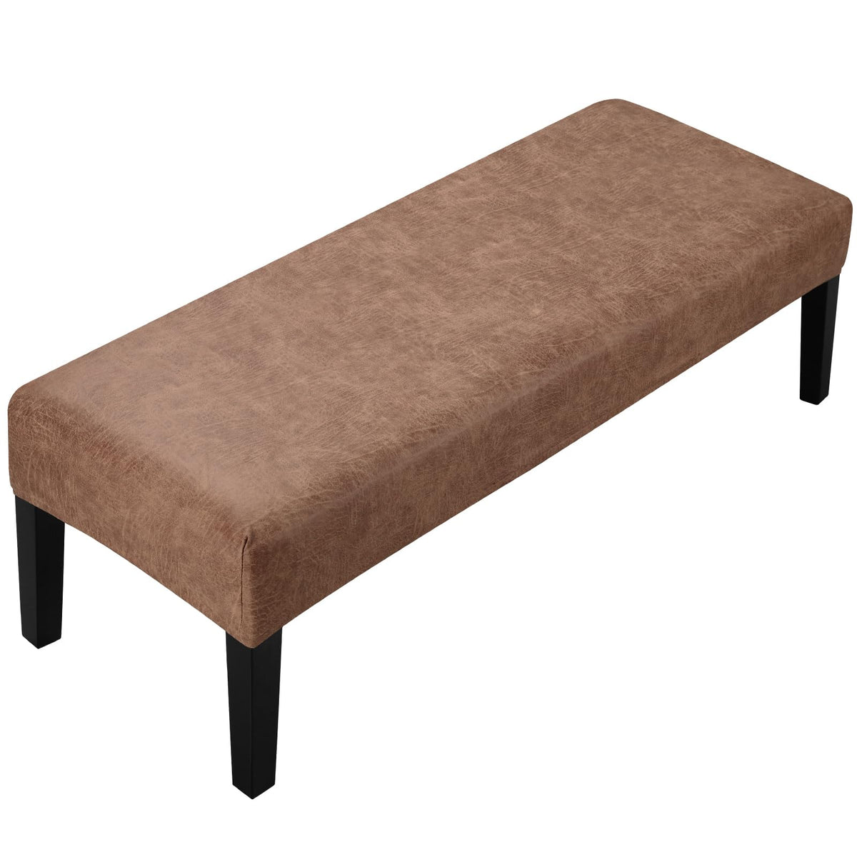 Fuloon Stretch Jacquard Dining Bench Cover - Anti-Dust Removable Bench Slipcover Washable Seat Cushion Protector for Bedroom, Kitchen, Hotel, Banquet (Beige)