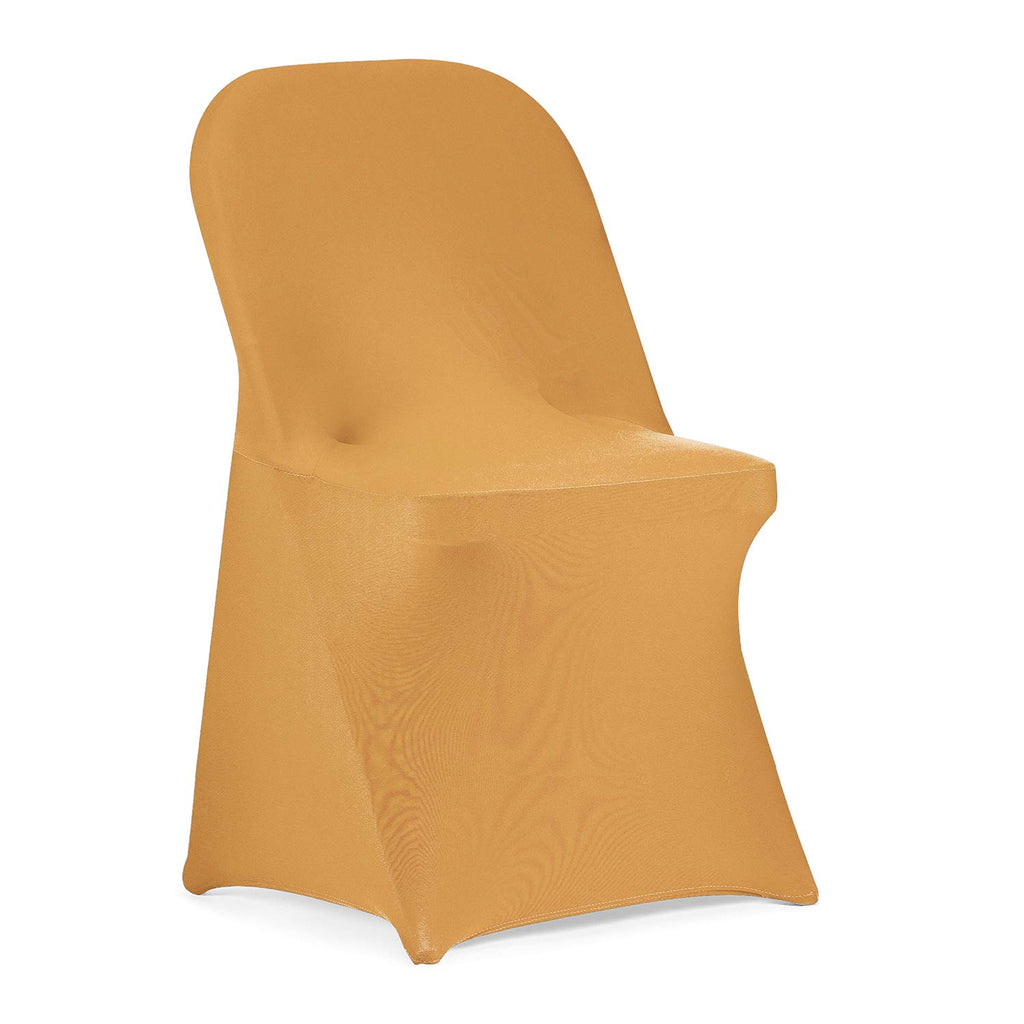 Peomeise Stretch Spandex Folding Chair Cover for Wedding Party Dining Banquet Event (White,12pcs)