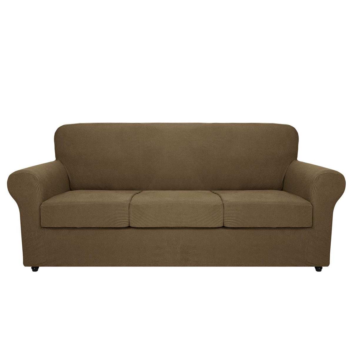 MAXIJIN 2 Piece Couch Covers for 2 Cushion Couch Super Stretch Loveseat Slipcover Dogs Pet Proof Fitted Furniture Protector Spandex Non Slip Sofa Love Seat Cover Washable (Loveseat, Gray)