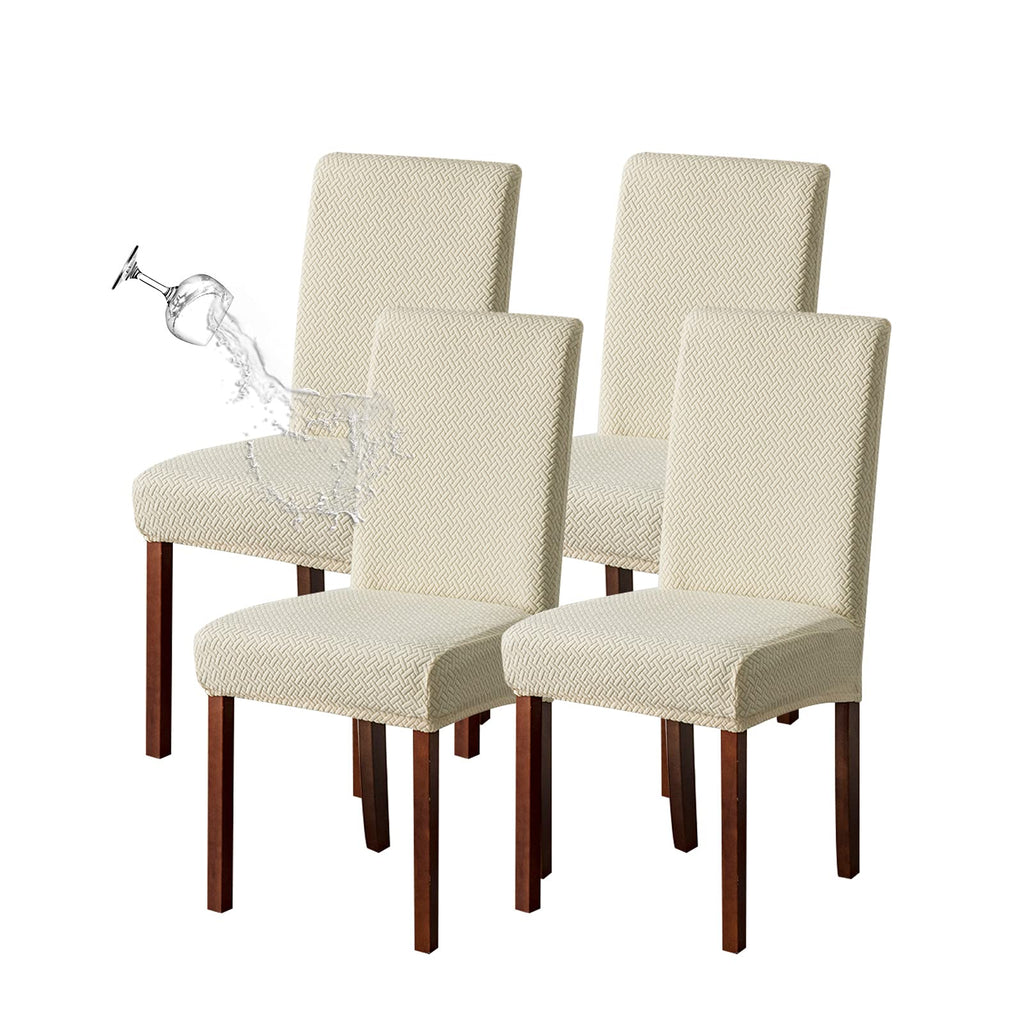 Genina Waterproof Chair Covers for Dining Room Chair Slipcovers Set of 4