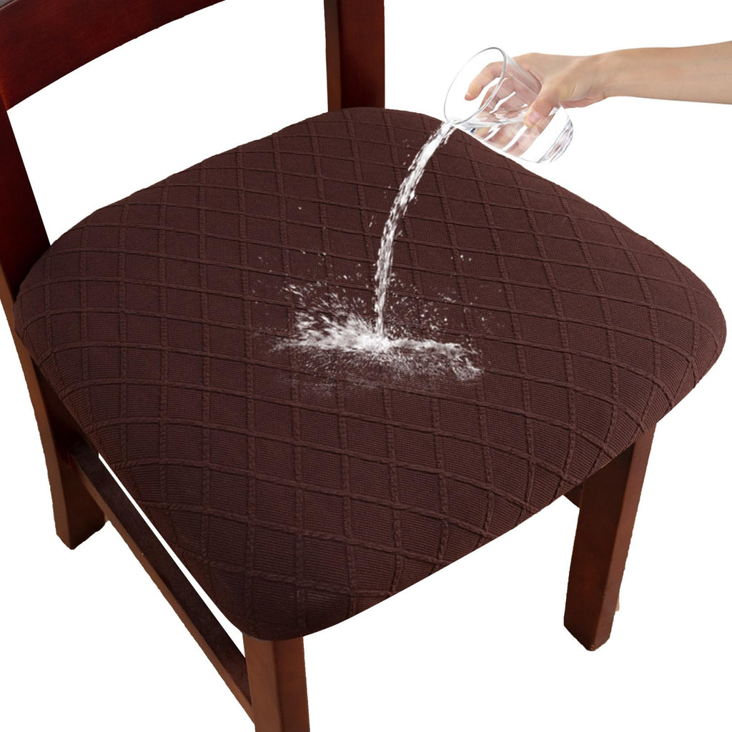 Waterproof Dining Room Chair Covers Set of 6,Taupe,Large