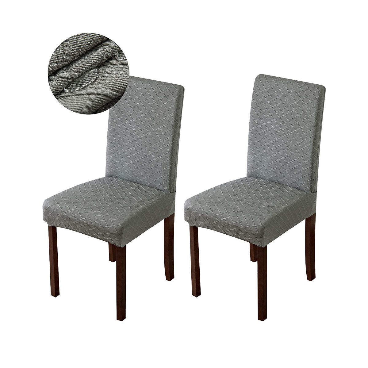 Genina Waterproof Chair Covers for Dining Room Dining Chair Covers Kitchen Parsons Chair Cover (Beige, 4 PCS)