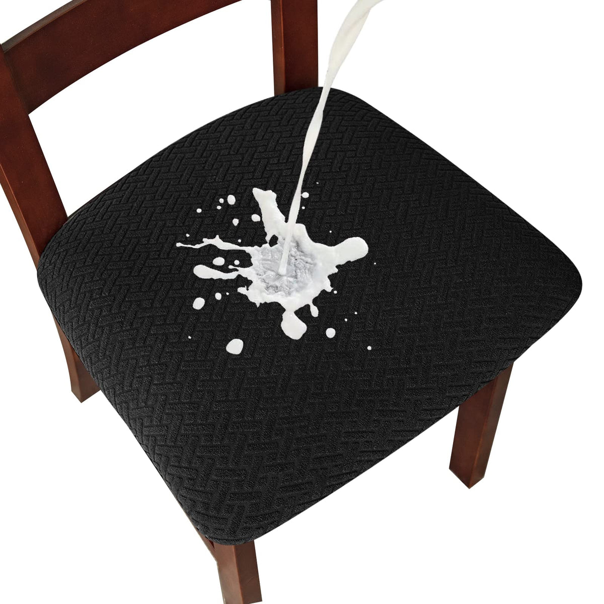 Genina Seat Covers for Dining Room Washable Chair Seat Slipcovers Set of 4