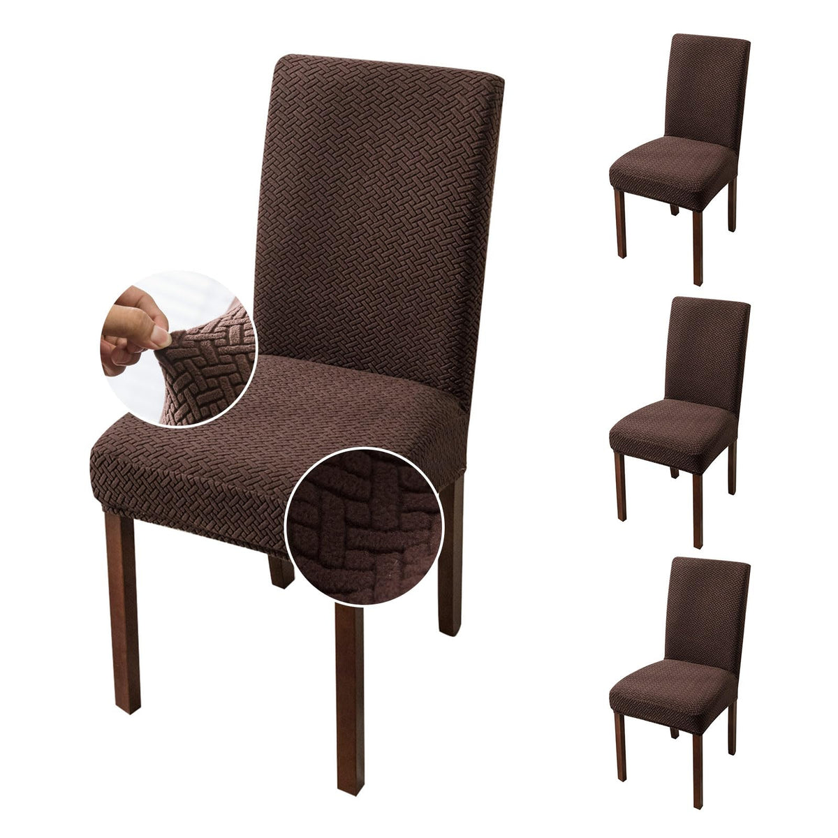 Genina Waterproof Chair Covers for Dining Room Chair Slipcovers Set of 4