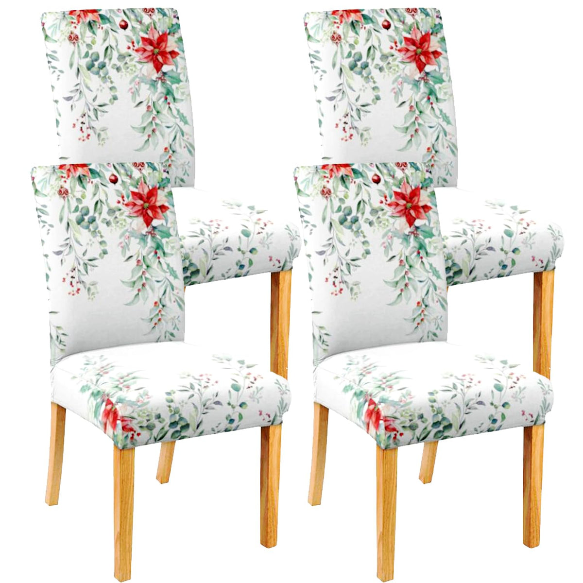 Halloween Chair Covers Set of 4, Fall Pumpkin Black/White Buffalo Plaid Chairs Slipcover for Dining Room, Removable Washable Breathable Cover in the Kitchen Restaurant Holiday Decor