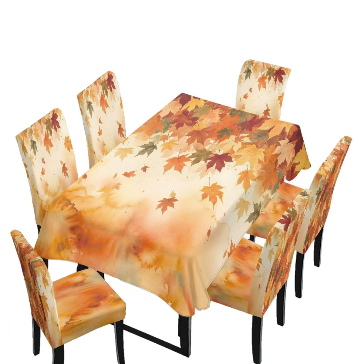 Maple Leaf Dining Table & Chair Cover Rectangle Dining Table Decor