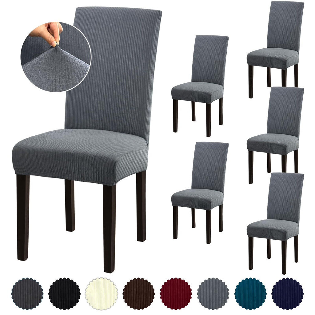 Stretch Dining Room Chair Covers Set of 6, Removable Washable Chair Covers for Dining Chairs,Dining Room, Hotel, Ceremony
